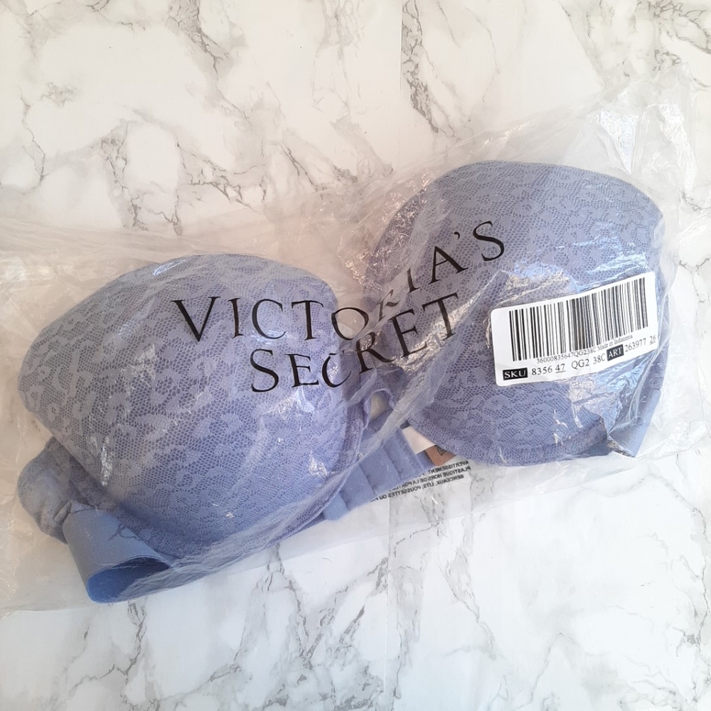 PINK Victoria Secret Wear Everywhere T-Shirt Lightly Lined Underwire and Panty - Picture 10 of 11